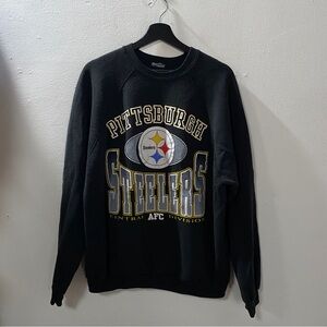 Vintage Pittsburgh Steelers Crewneck Sweatshirt Men’s Size XL NFL 90s AFC Black